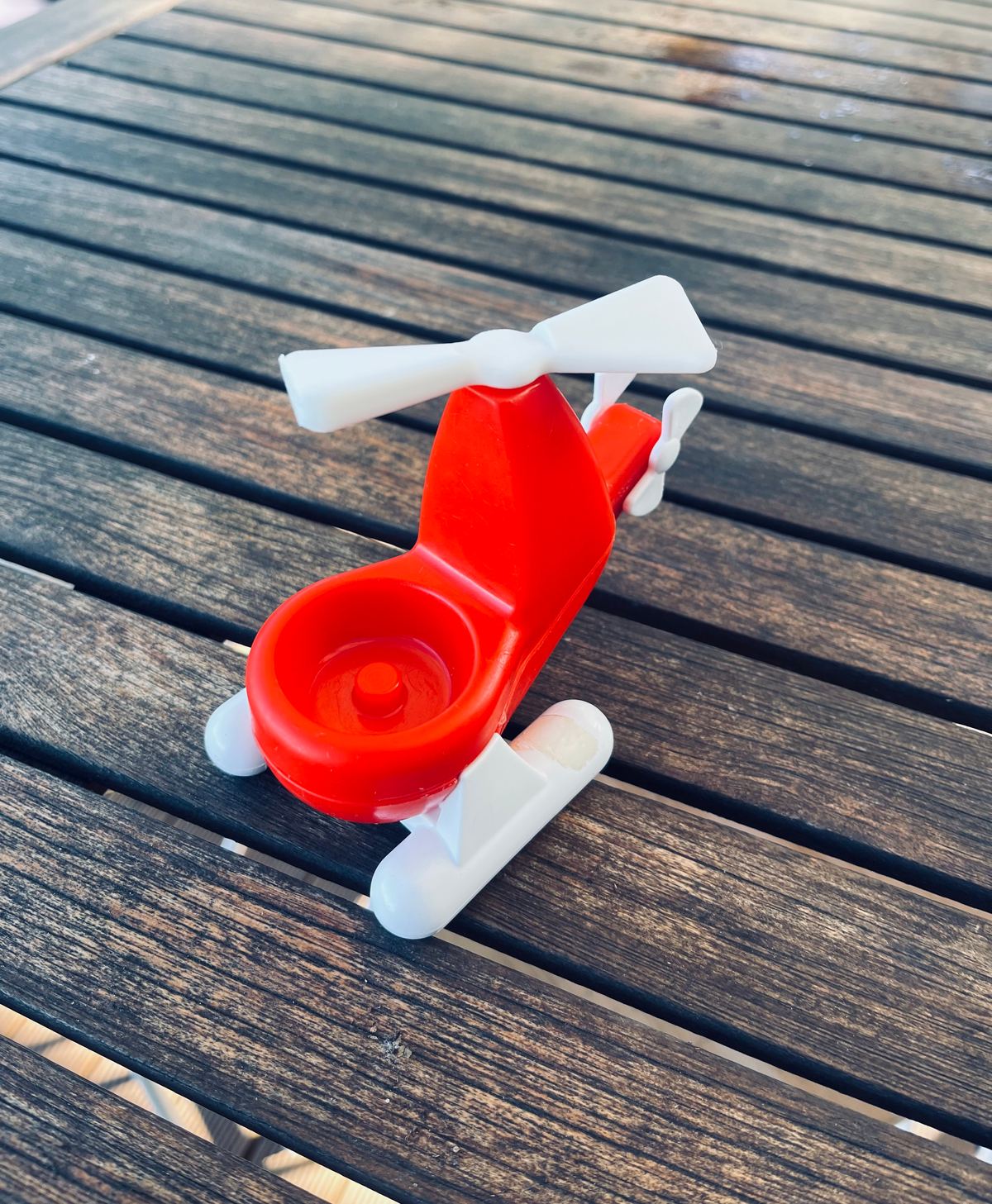 Replacement toy helicopter blades, 3D printed for a toy library