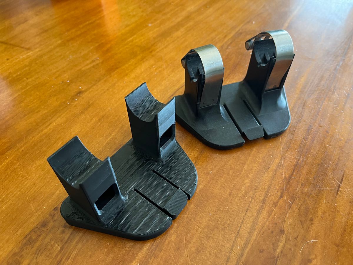 Custom 3D printed bike carrier bag mount